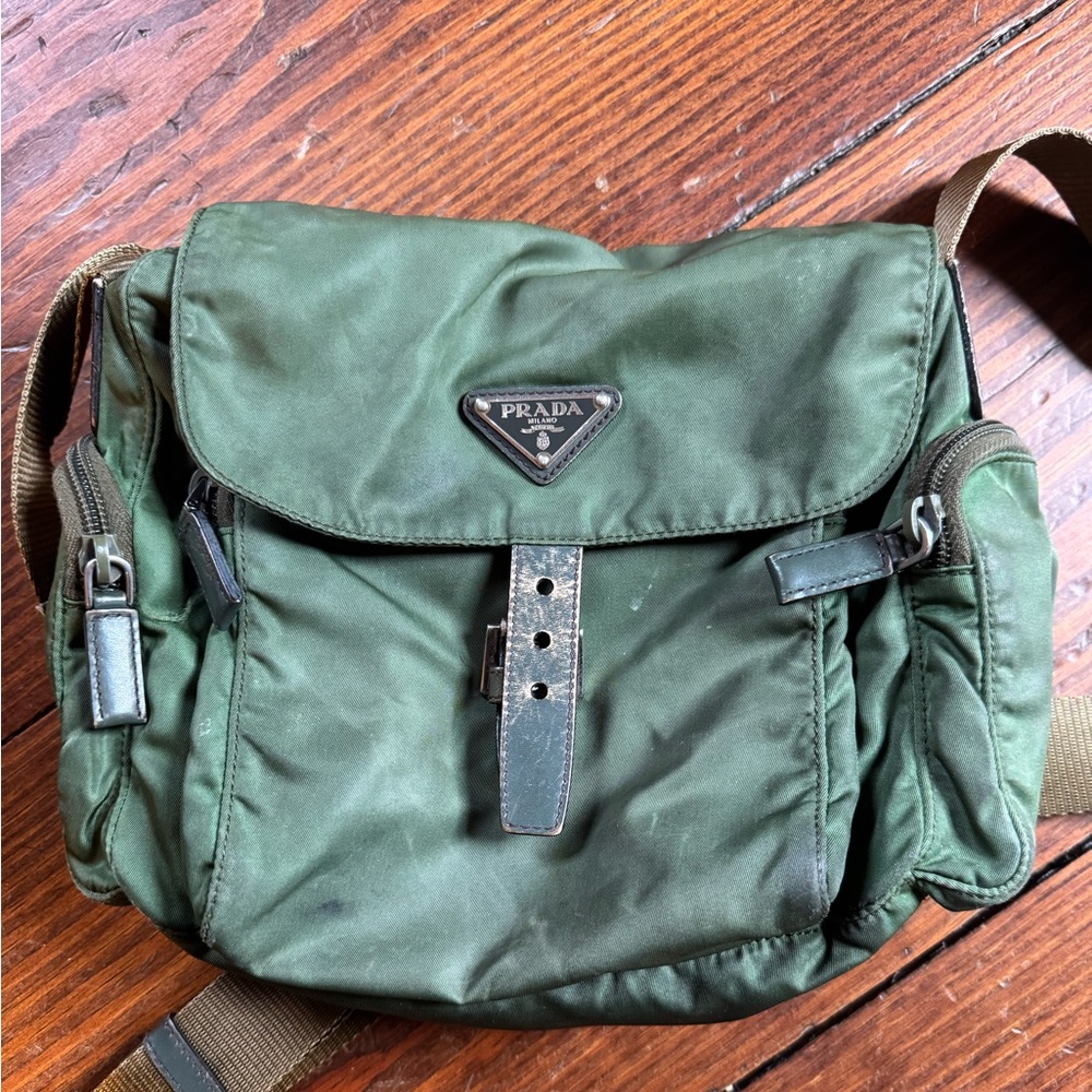 Prada Nylon Olive Green Crossbody